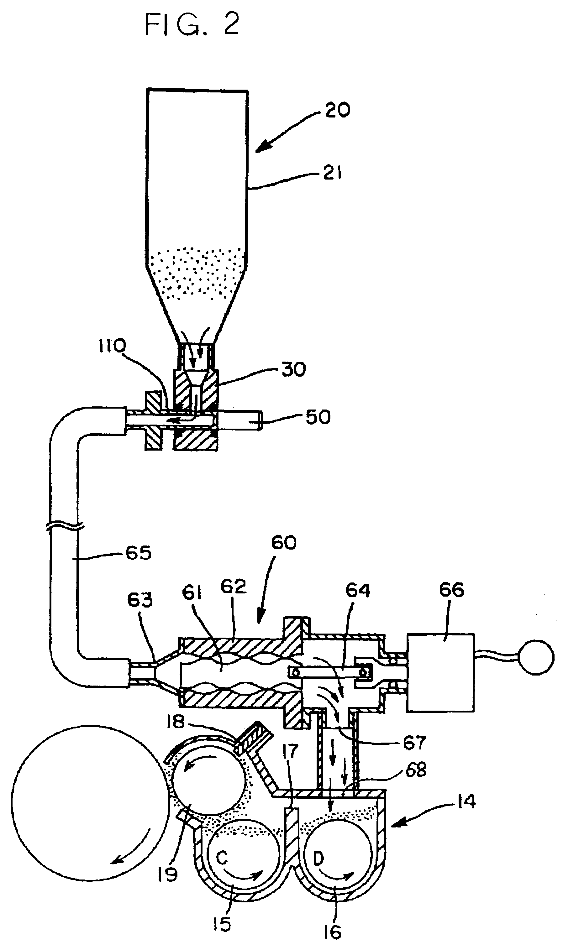 Body member of a powder container