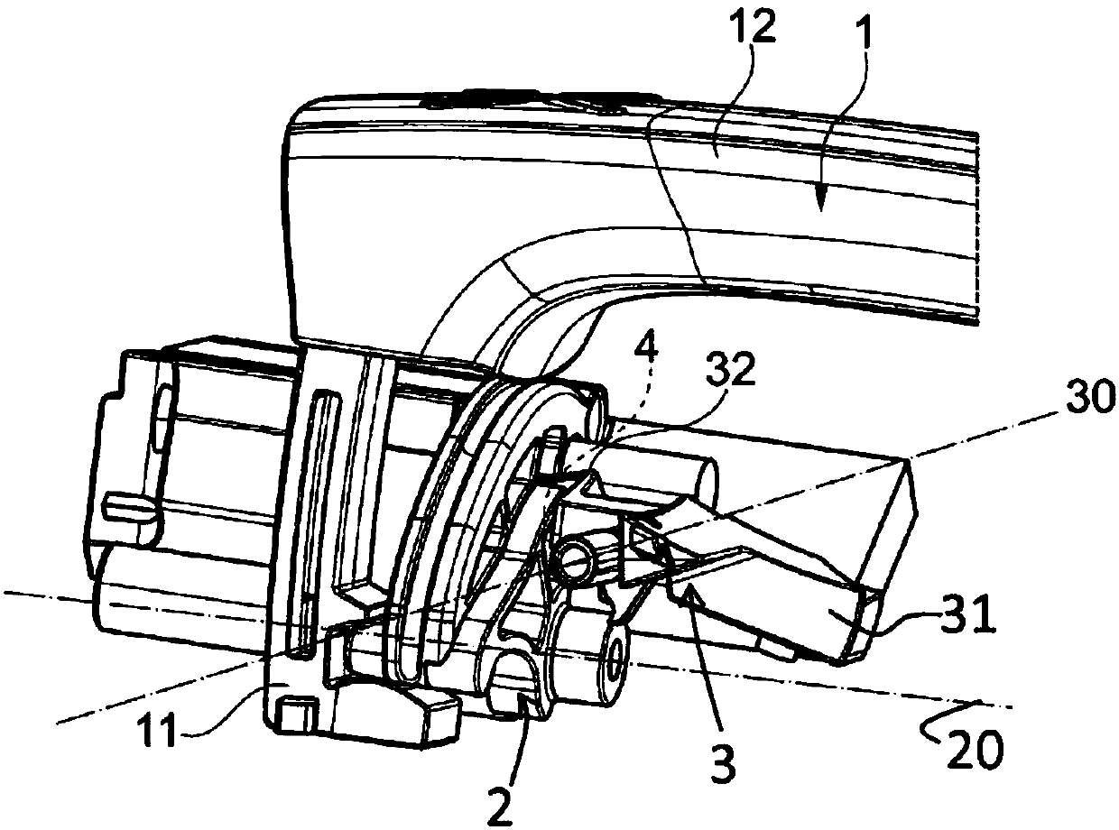 Safety device for a vehicle door handle