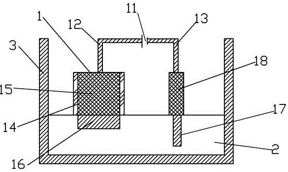 A method for removing part of metal cobalt in polycrystalline diamond composite sheet by electrolysis