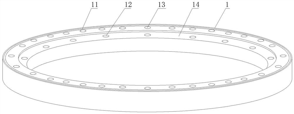 Wind power ring blank capable of reducing stress concentration and preparation process thereof