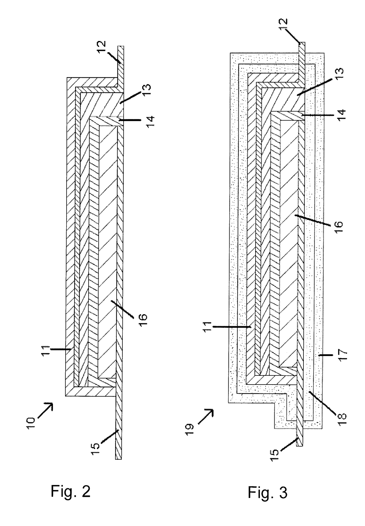 Thin film electrochemical cell with a polymer double seal