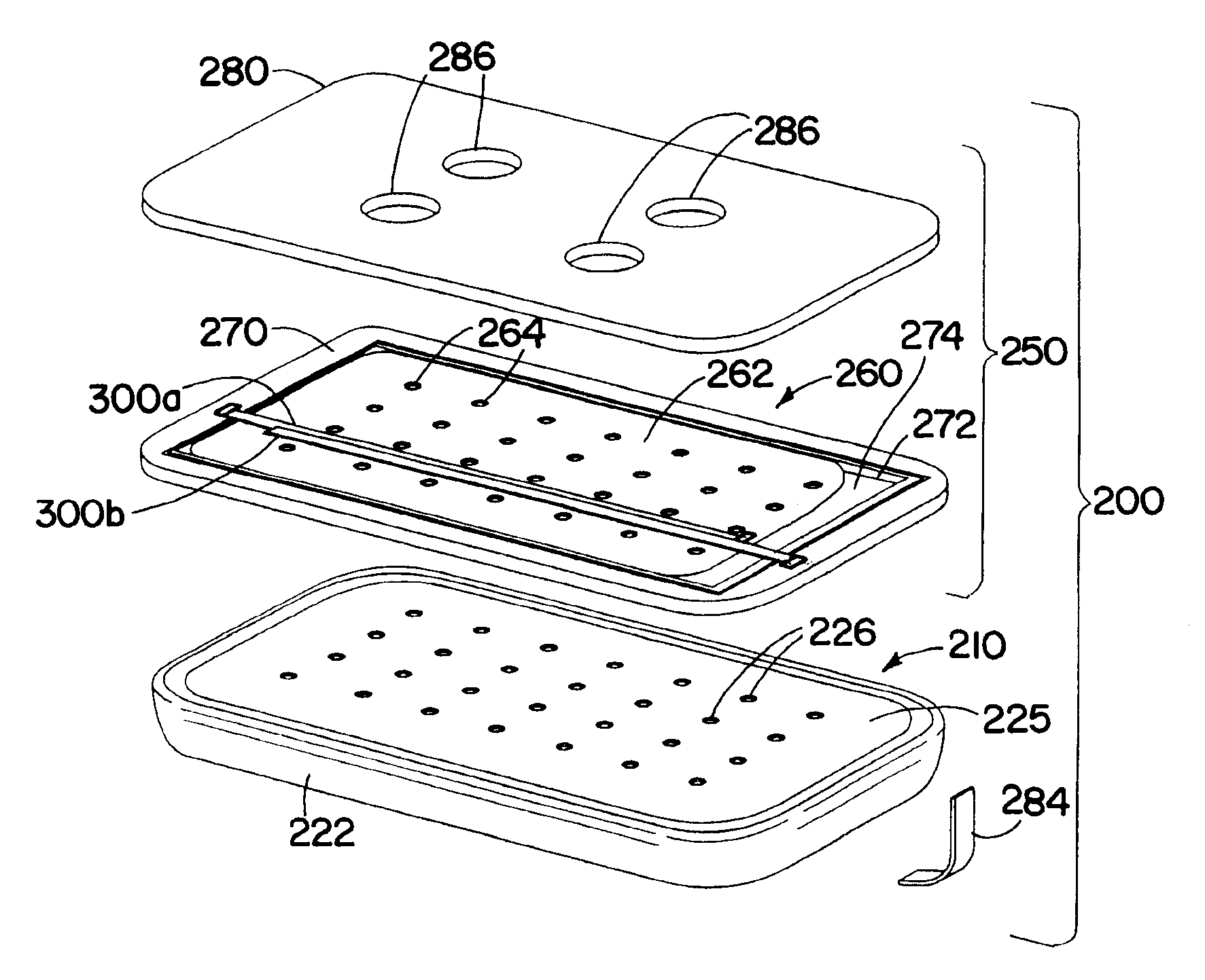 Battery including a fluid manager