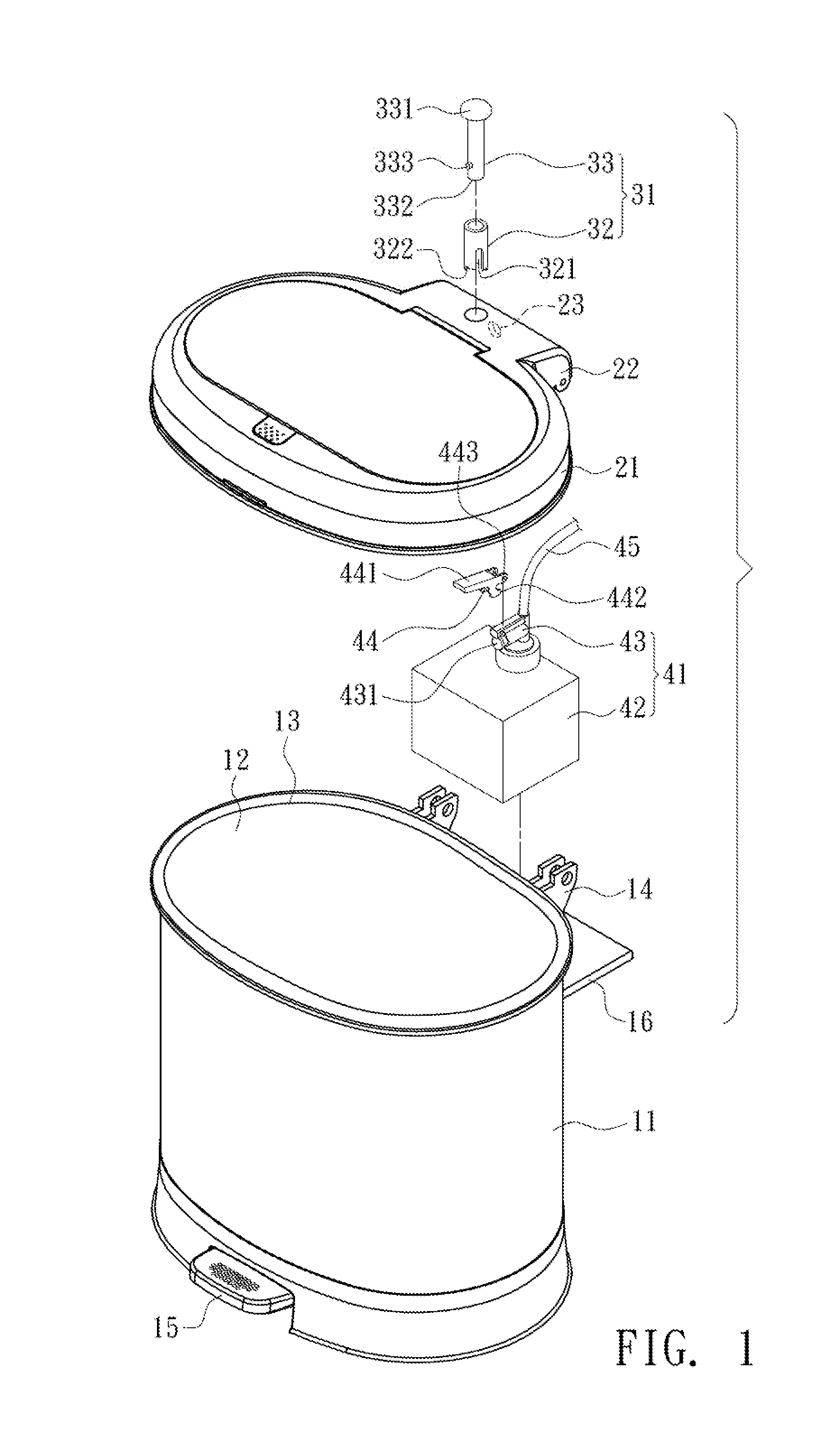 Trash can with a deodorizing mechanism