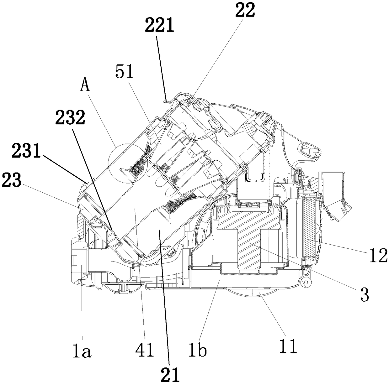 Inwardly double inlet-type multistage separation type dust collector