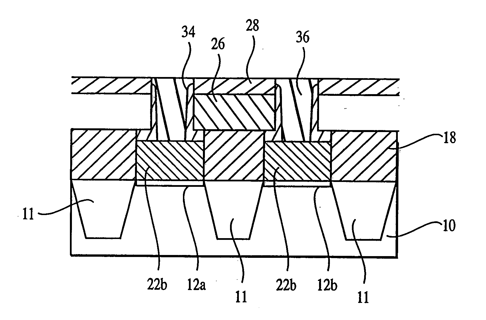 Interconnect line selectively isolated from an underlying contact plug