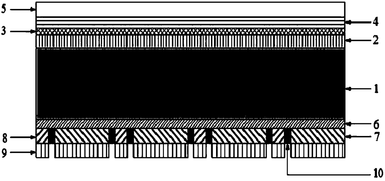 Interdigital back contact heterojunction monocrystal battery