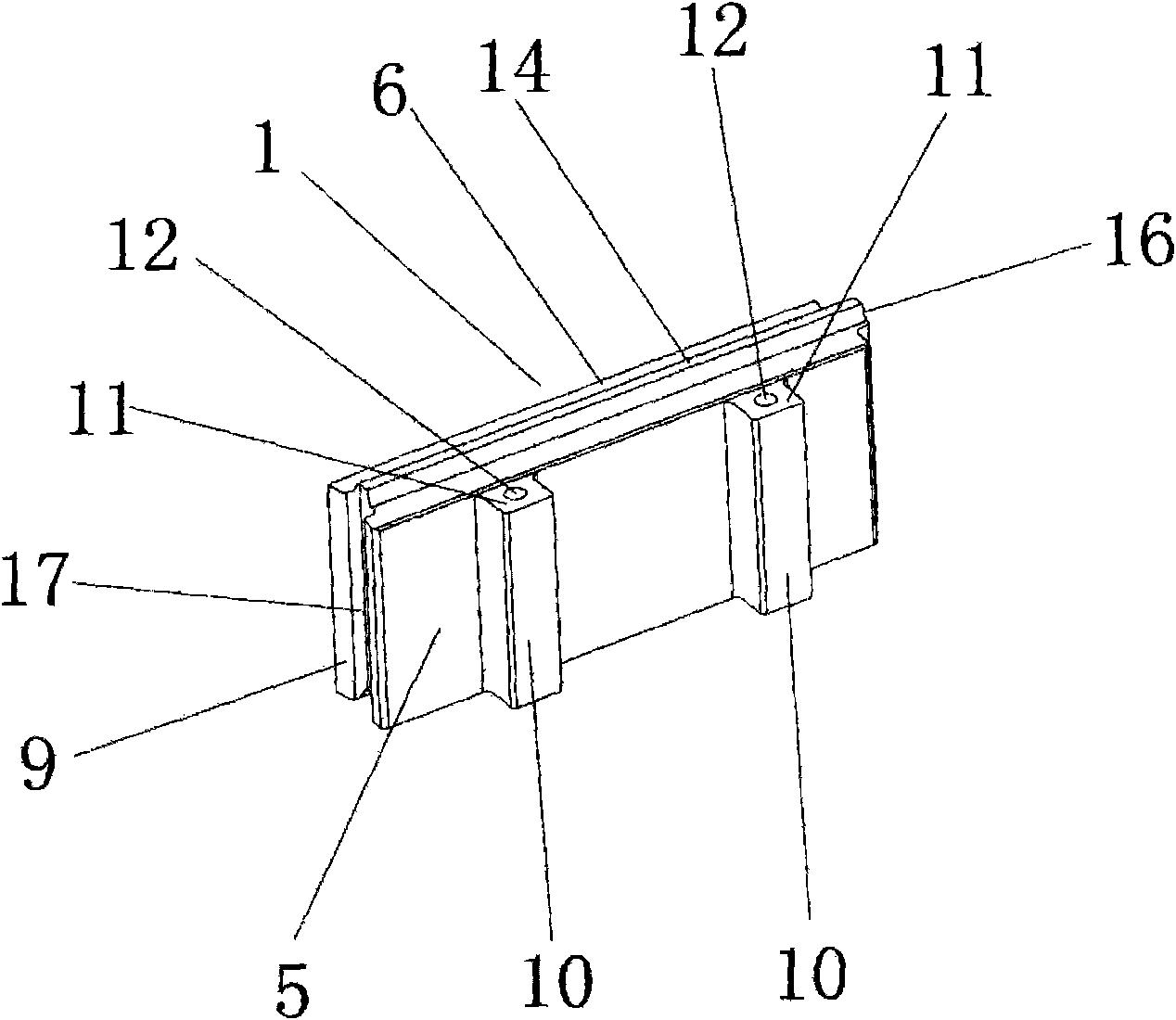 Composite type heat preservation wall body mold block and composite type heat preservation wall body constructed by same