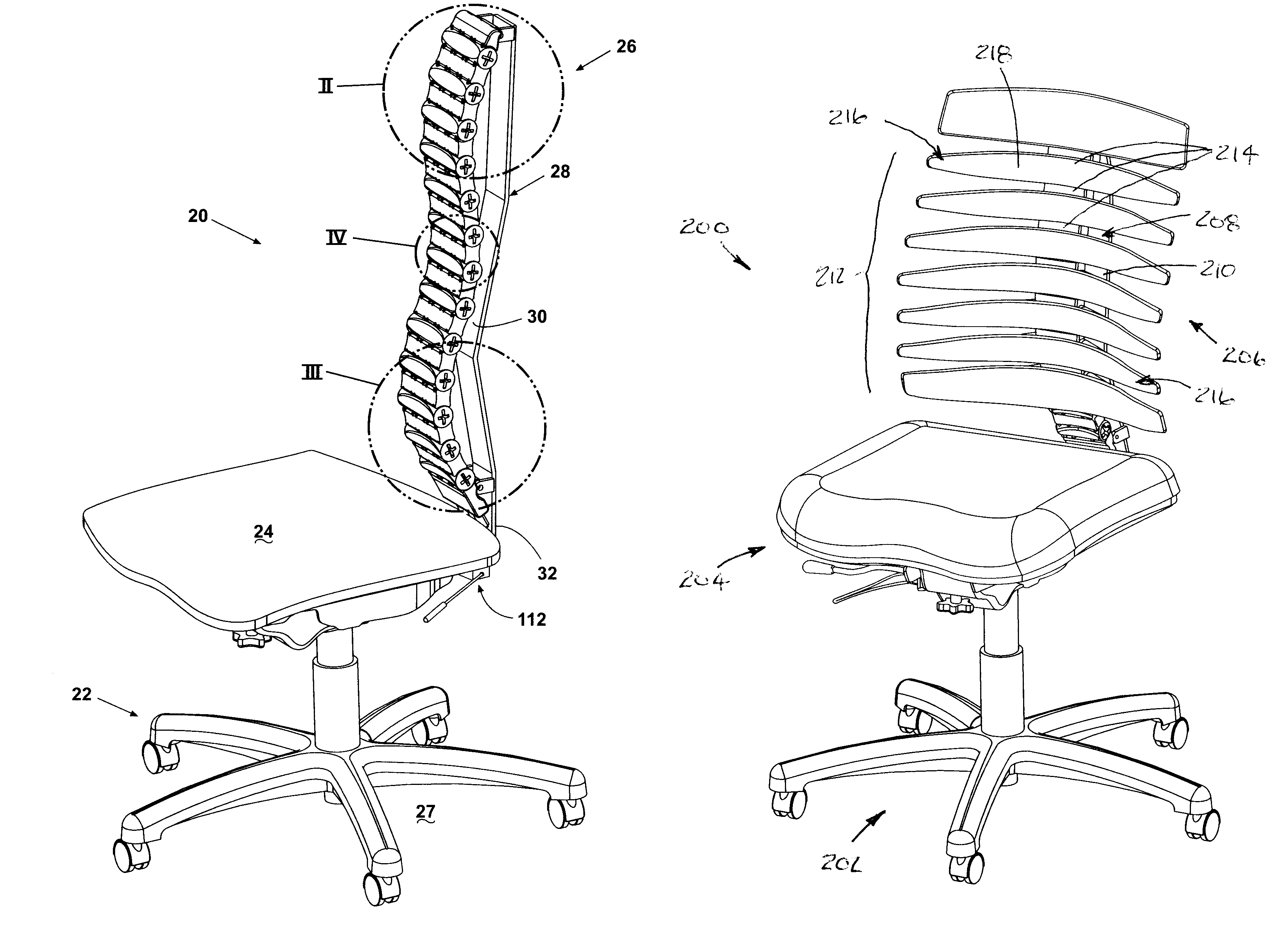 Back support for a seat