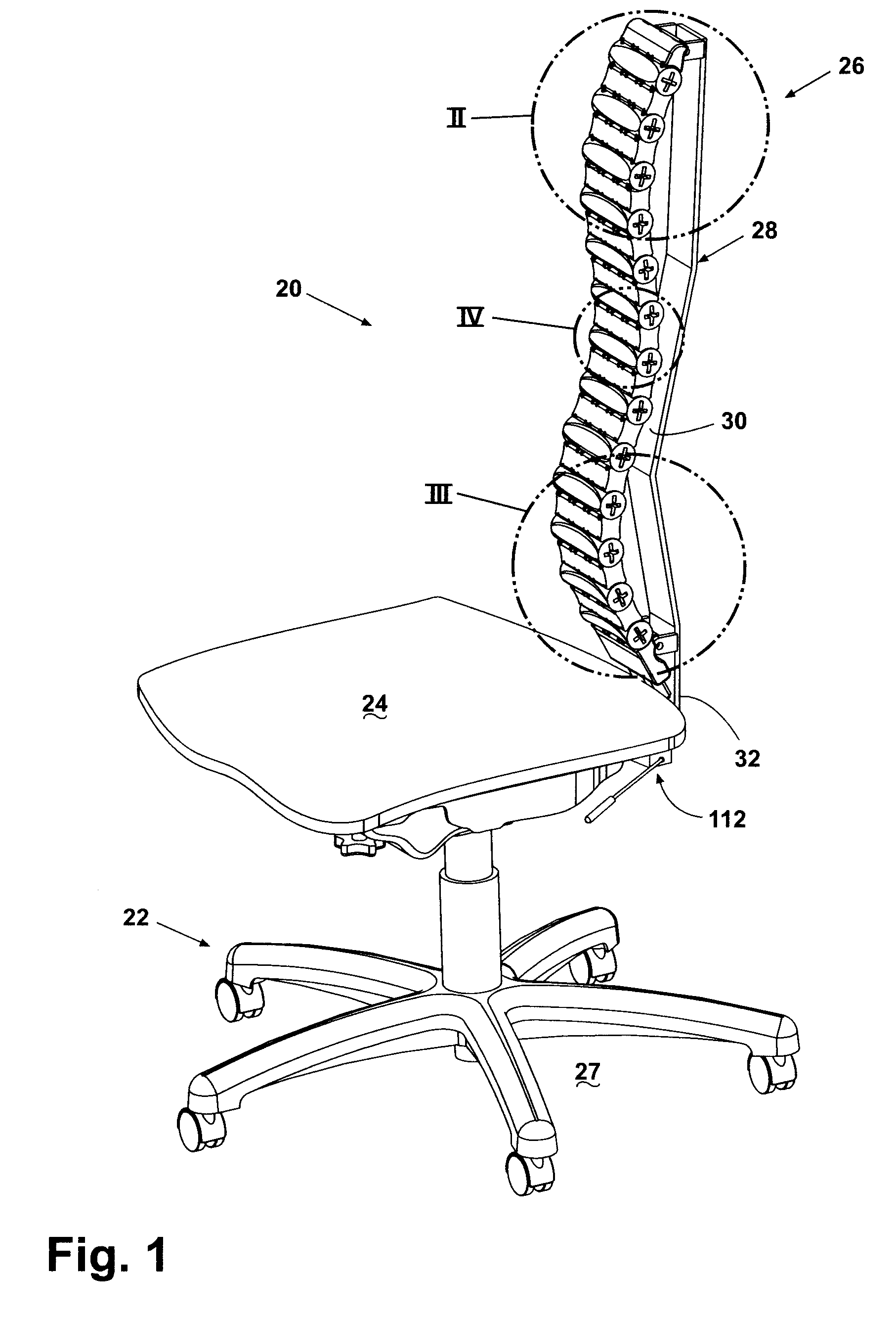 Back support for a seat