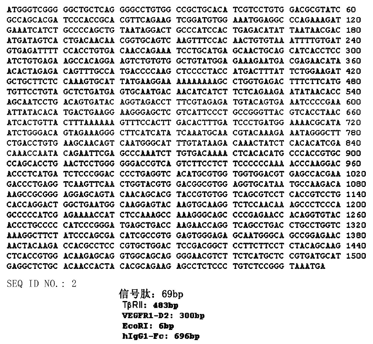 Novel recombinant double-function fusion protein, and preparation method and application thereof