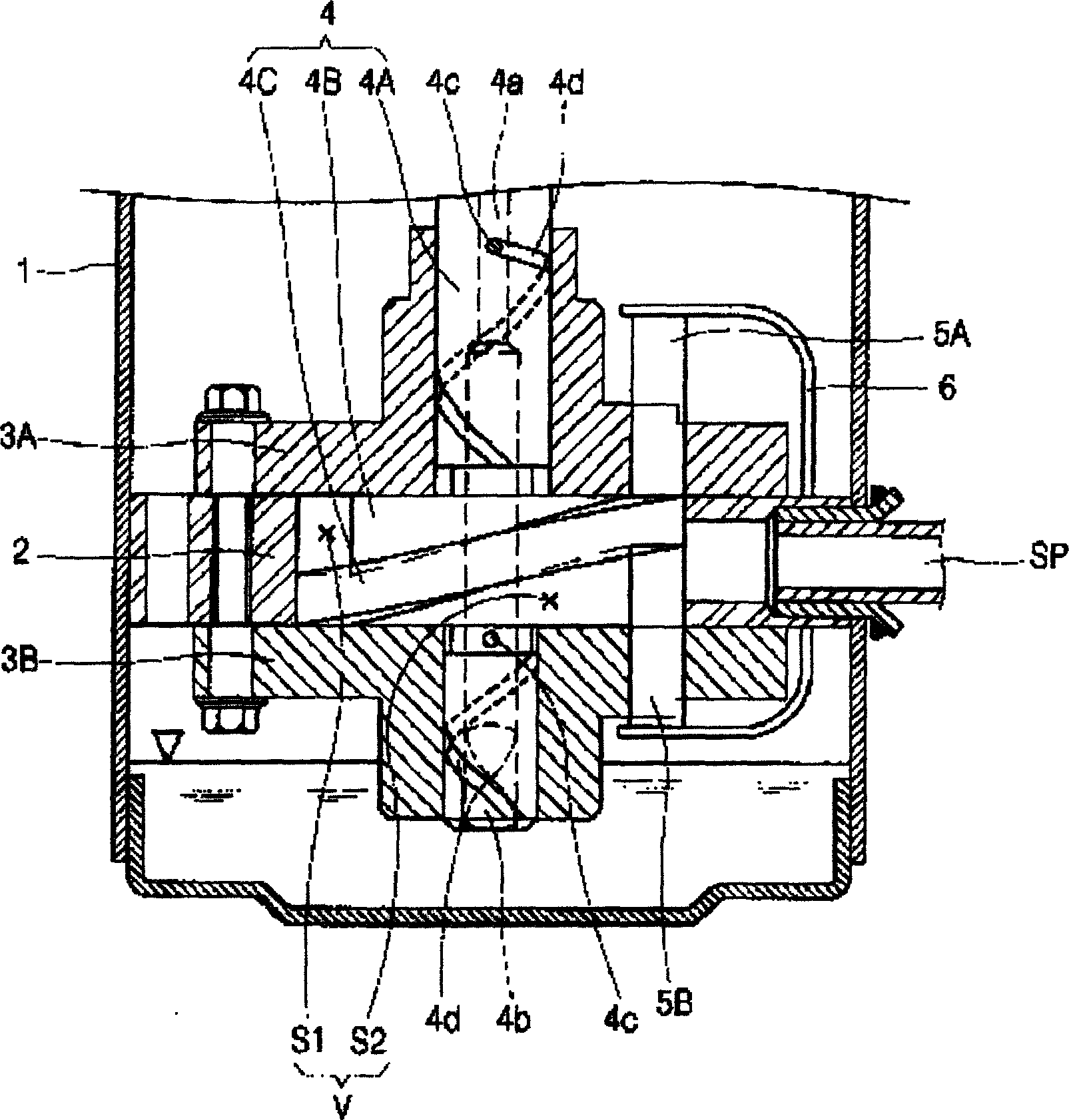 Thrust surface friction diminishing device for vane type compressor