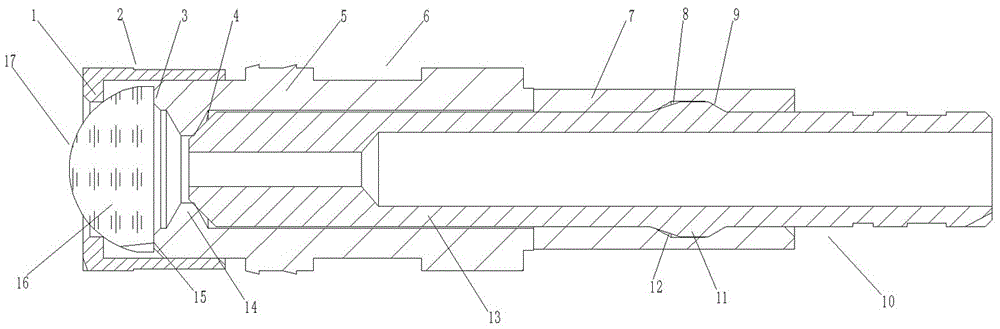 Optical fiber beam expanding connector, optical fiber beam expanding contact thereof and sleeve assembly