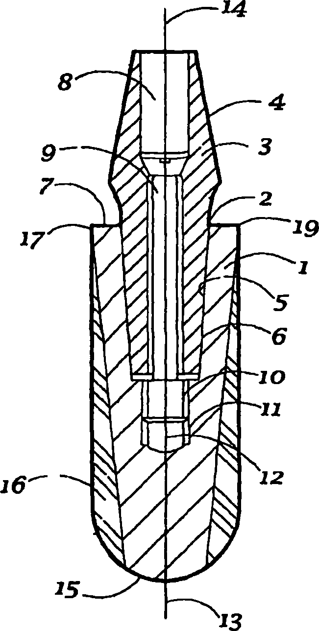 Multi part non metal implant