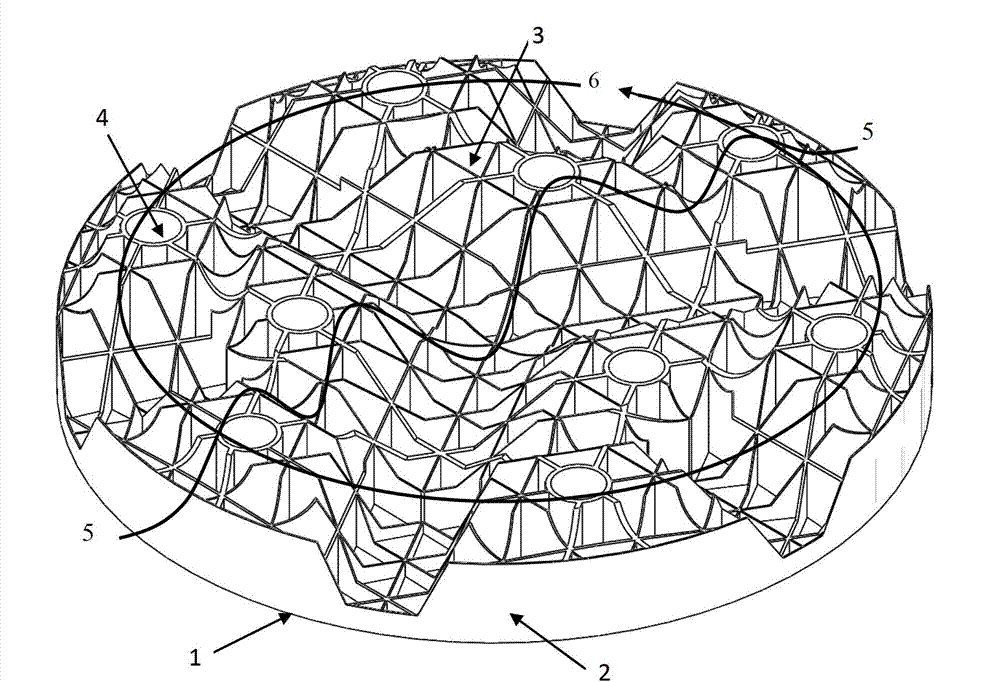 Bidirectional multi-arch large-caliber space reflector