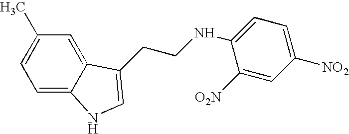 Derivatives of tryptamine and analogous compounds, and pharmaceutical formulations containing them