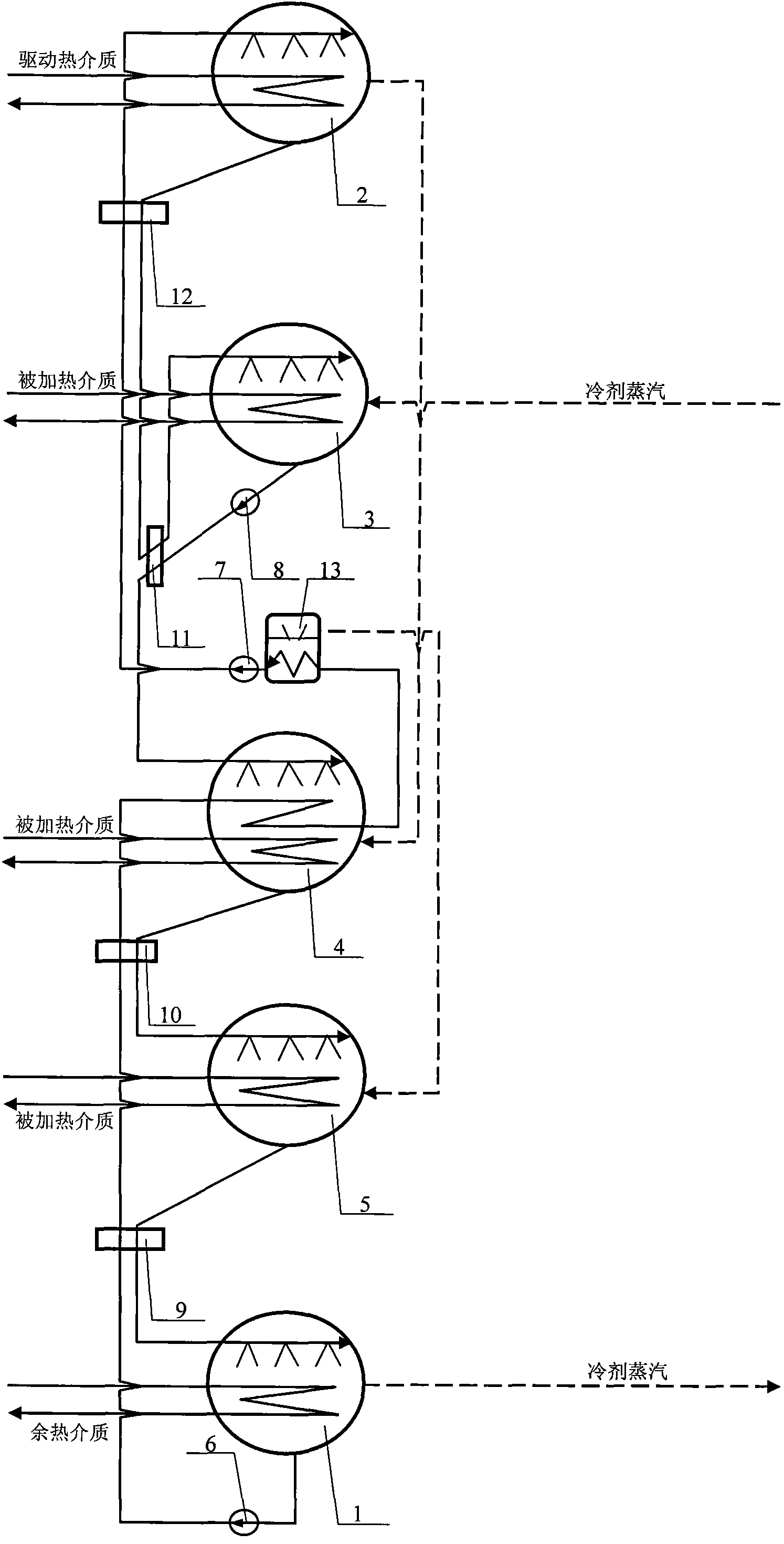 Double-effect regeneration absorption-generation system and regeneration third-class absorption heat pump