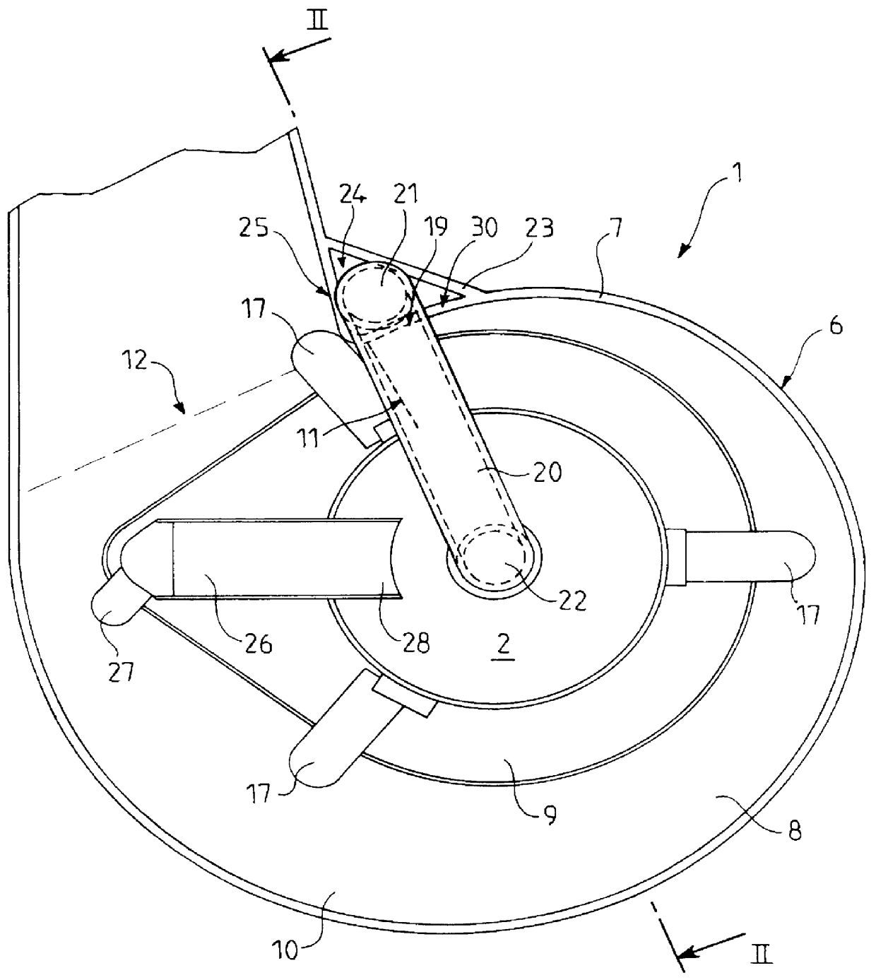 Centrifugal fan with improved air cooling for its motor, especially for a motor vehicle