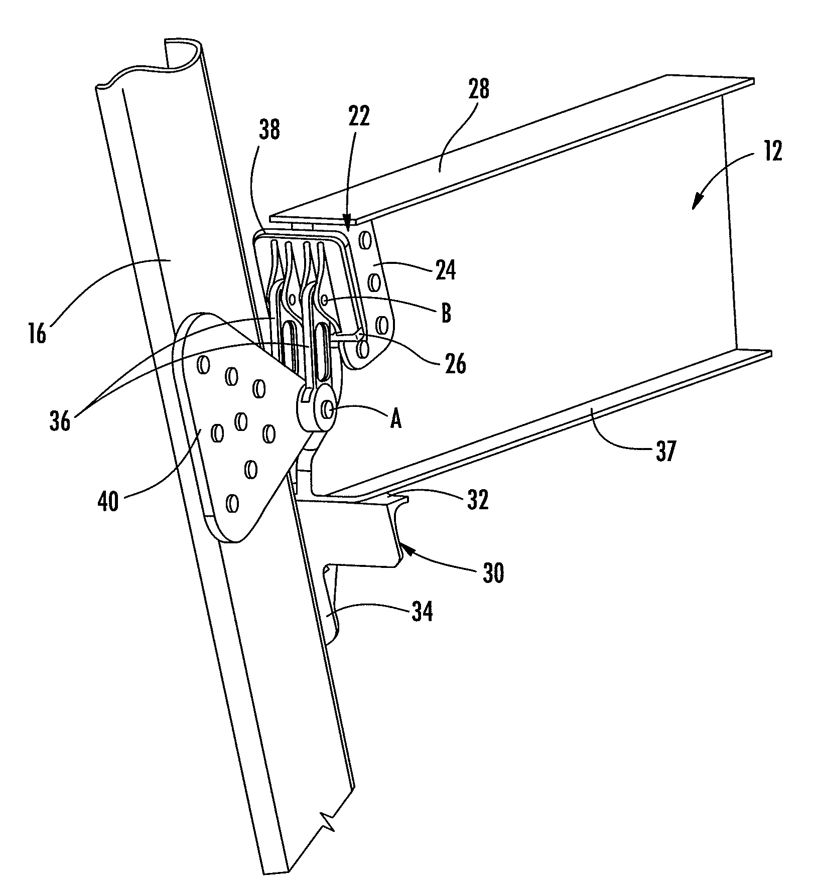 Floor beam assembly, system, and associated method