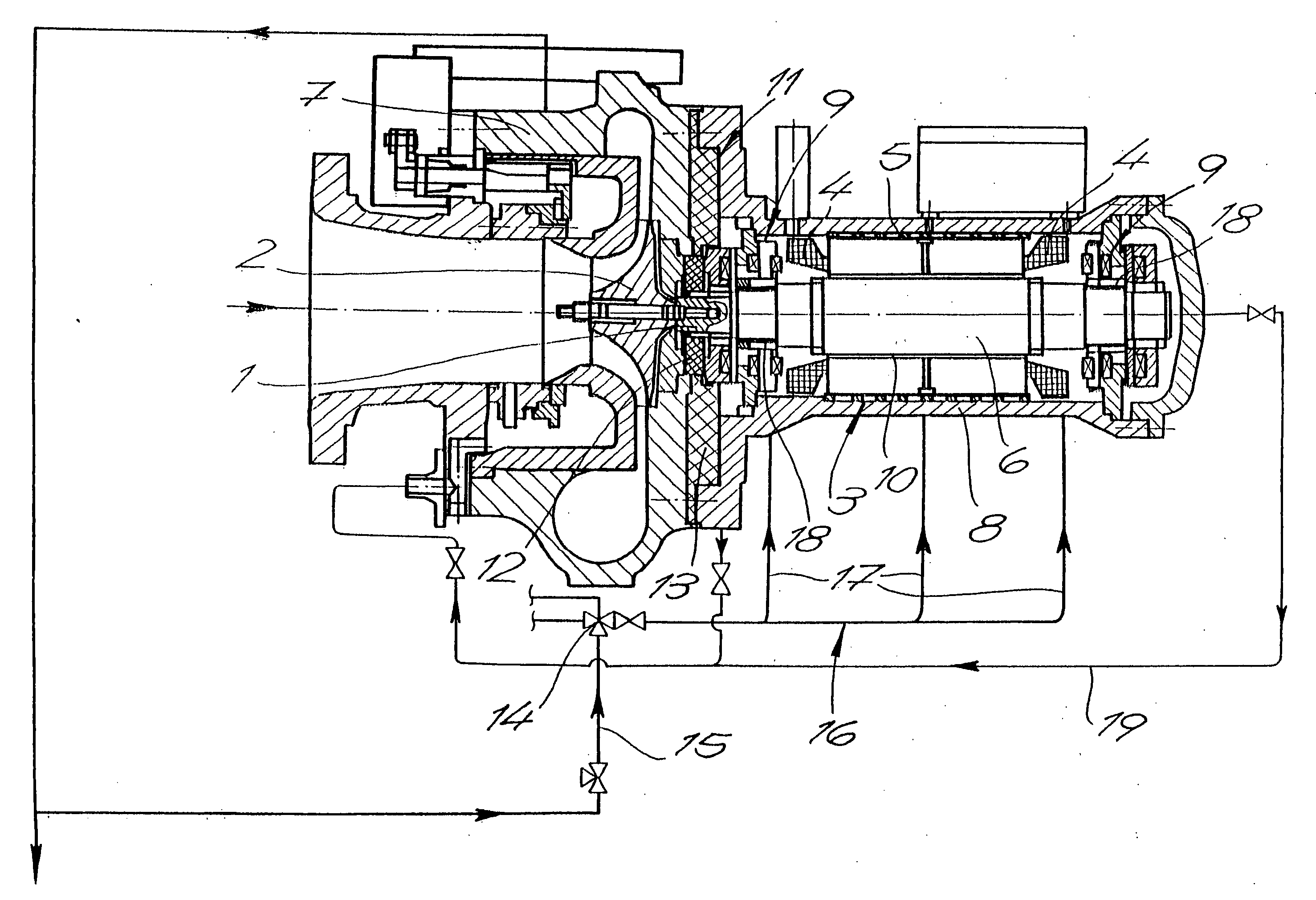 Turbomachine for low-temperature applications