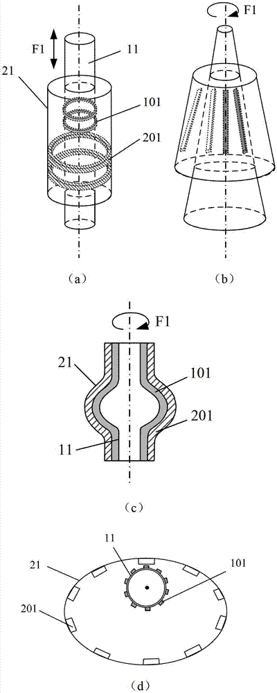 A sleeve-sliding friction nanogenerator