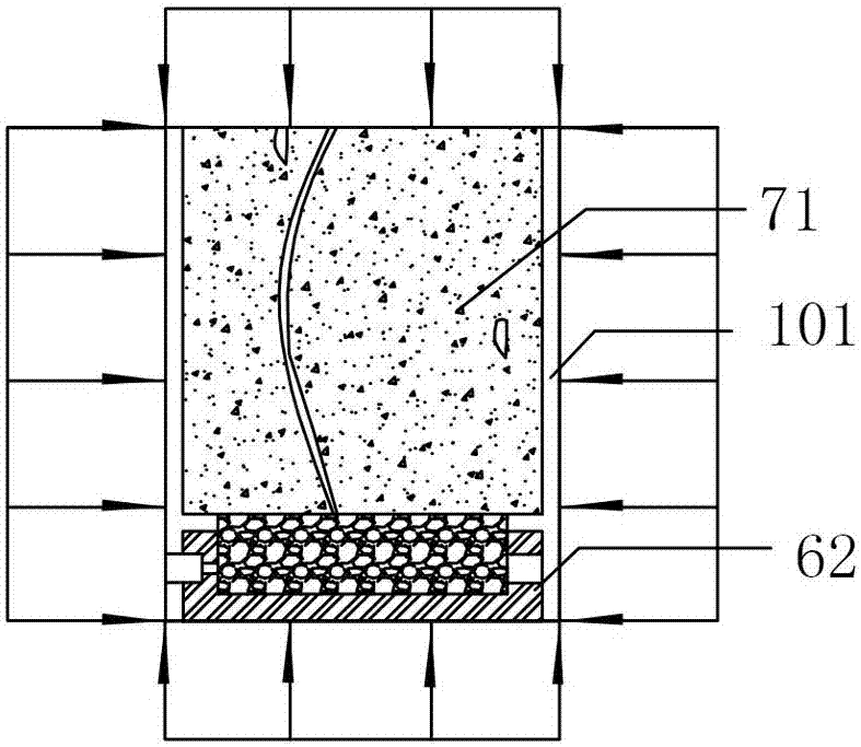 An asphalt pavement pore water pressure simulation test device and method