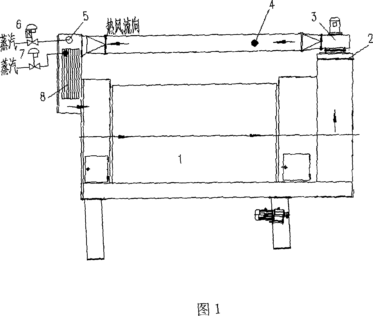 Temperature raising device of cigarette making roller type leaves and the control method