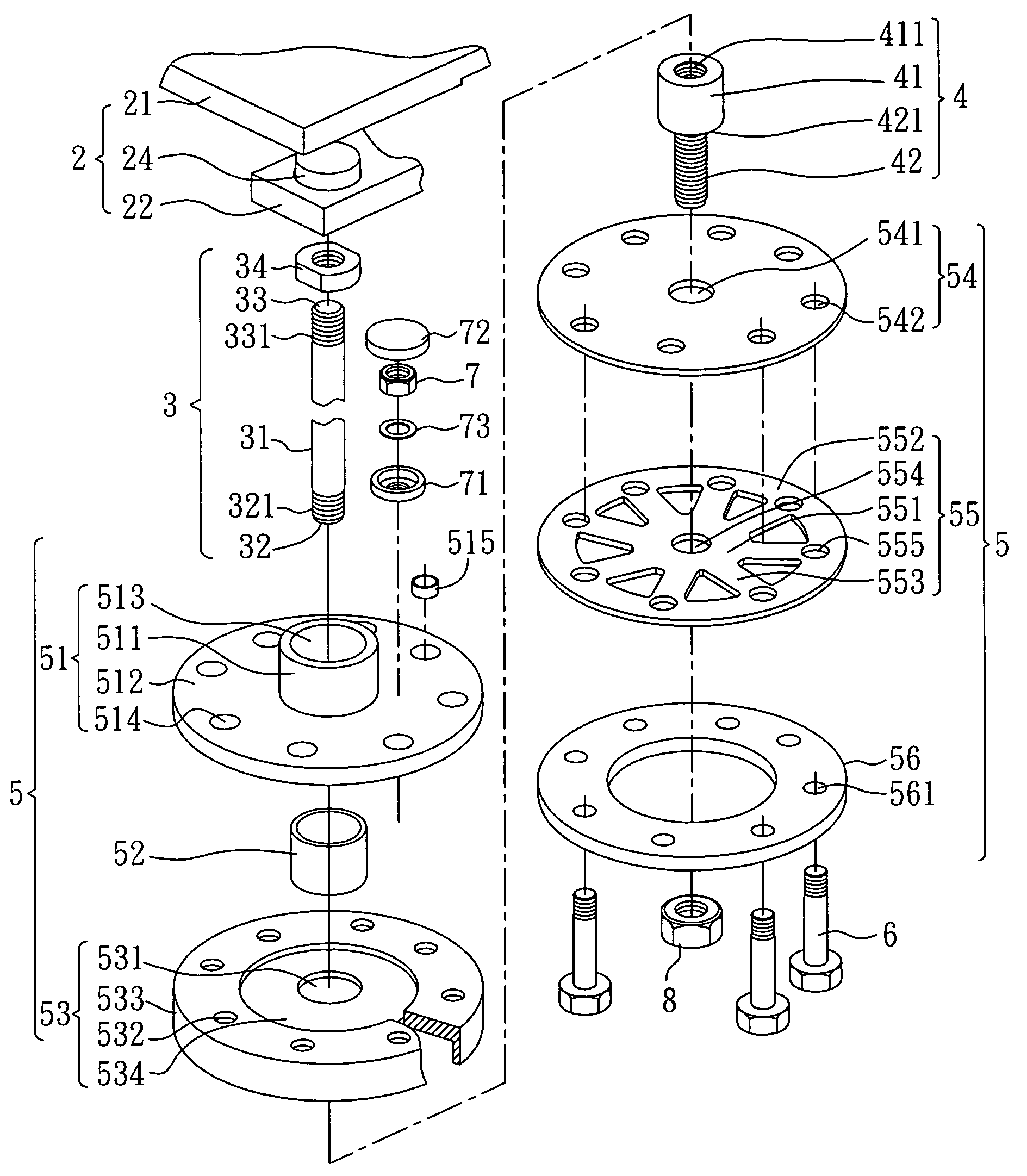 Supporting table having heaters inside crystal-growing furnace