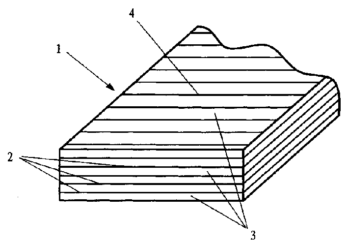 Multilayer composite bamboo adhesive floor and its manufacturing process