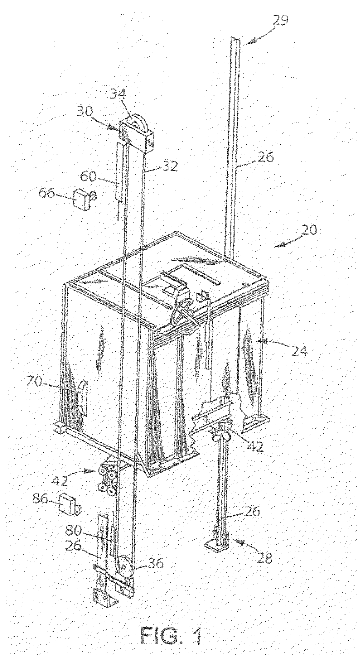 Safety device for securing minimum spaces at the top or bottom of an elevator shaft being inspected, and elevator having such safety devices