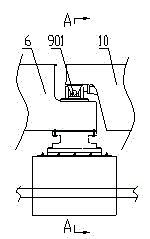 Urban railway double-crossover middle turning device and method for eliminating lateral bending and upwarping of beam body