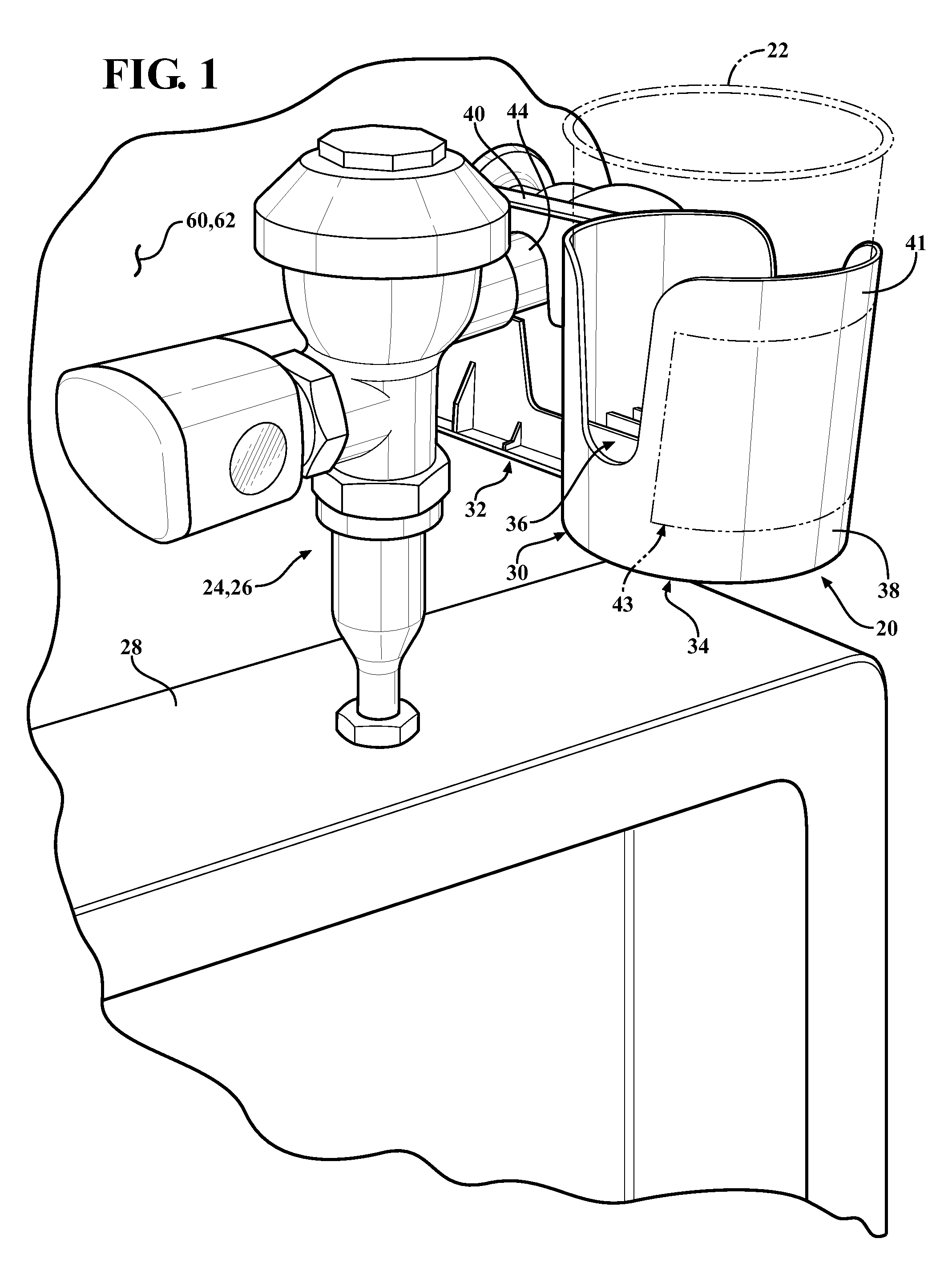 Beverage container receptacle and method of installing the same