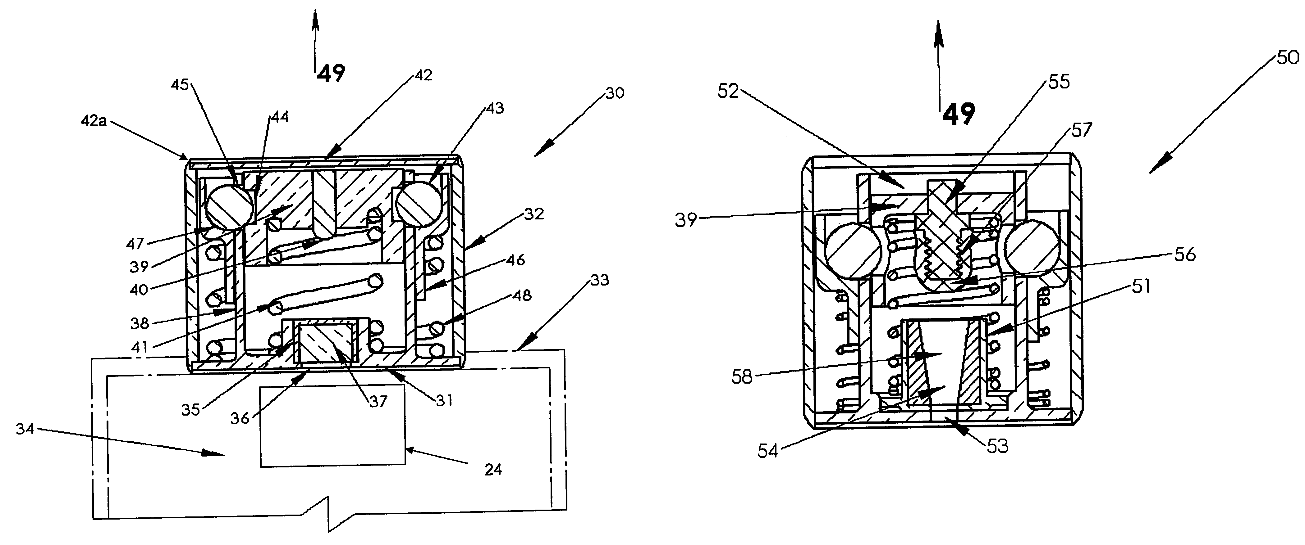 Axially compact mechanical igniter for thermal batteries and the like