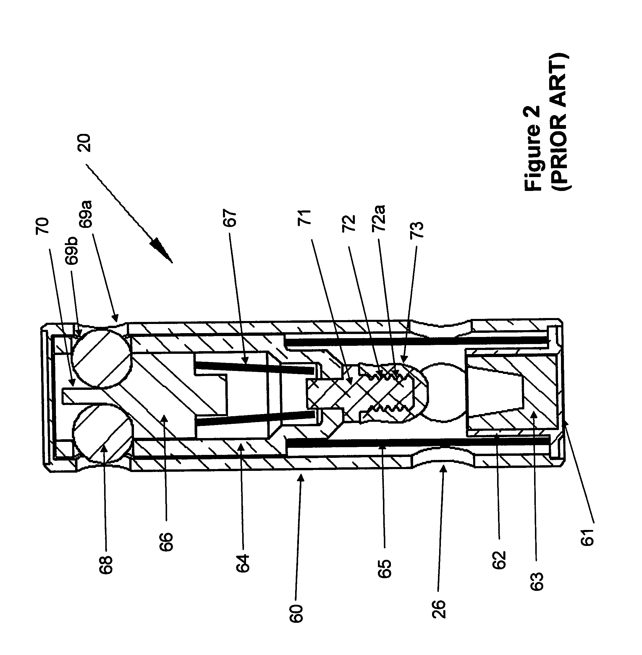 Axially compact mechanical igniter for thermal batteries and the like