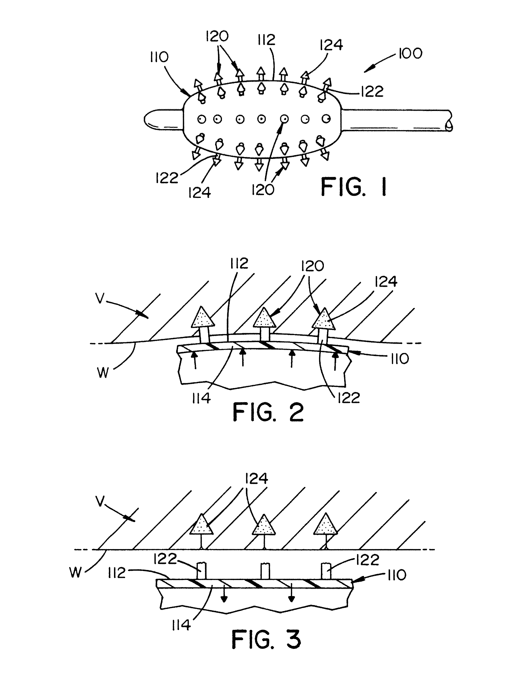 Biodegradable protrusions on inflatable device