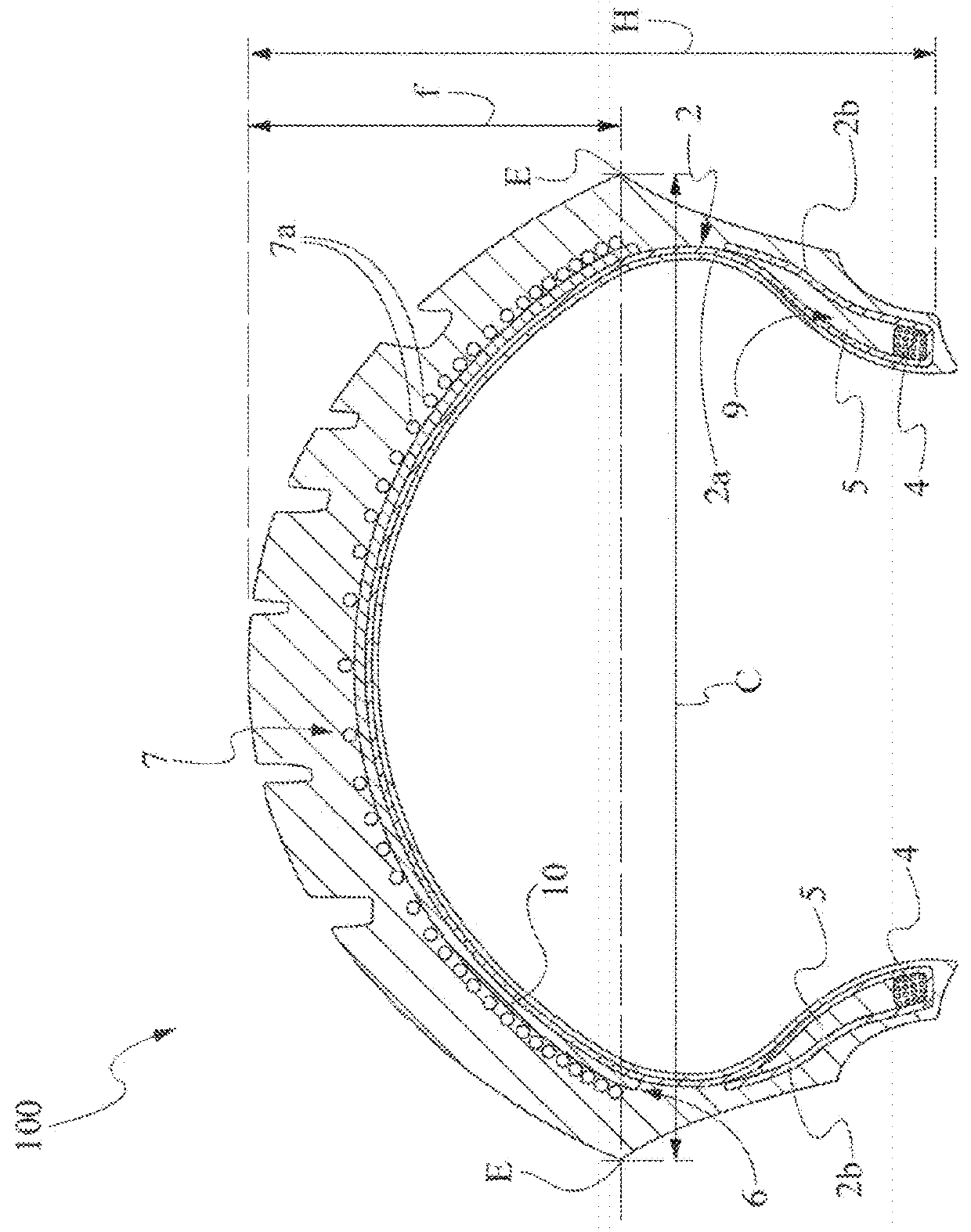 Tyre for motorcyle wheels