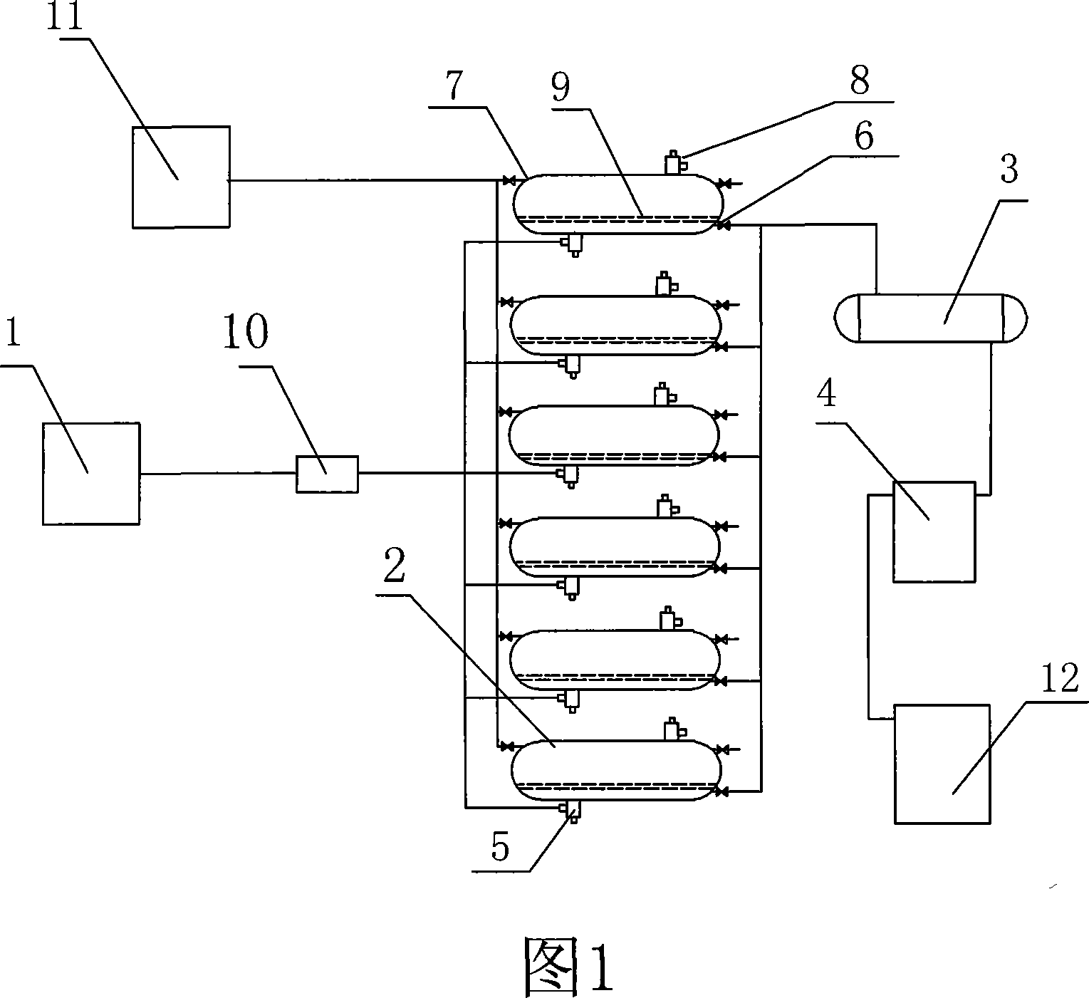 Industrial waste gas absorbing recovery device