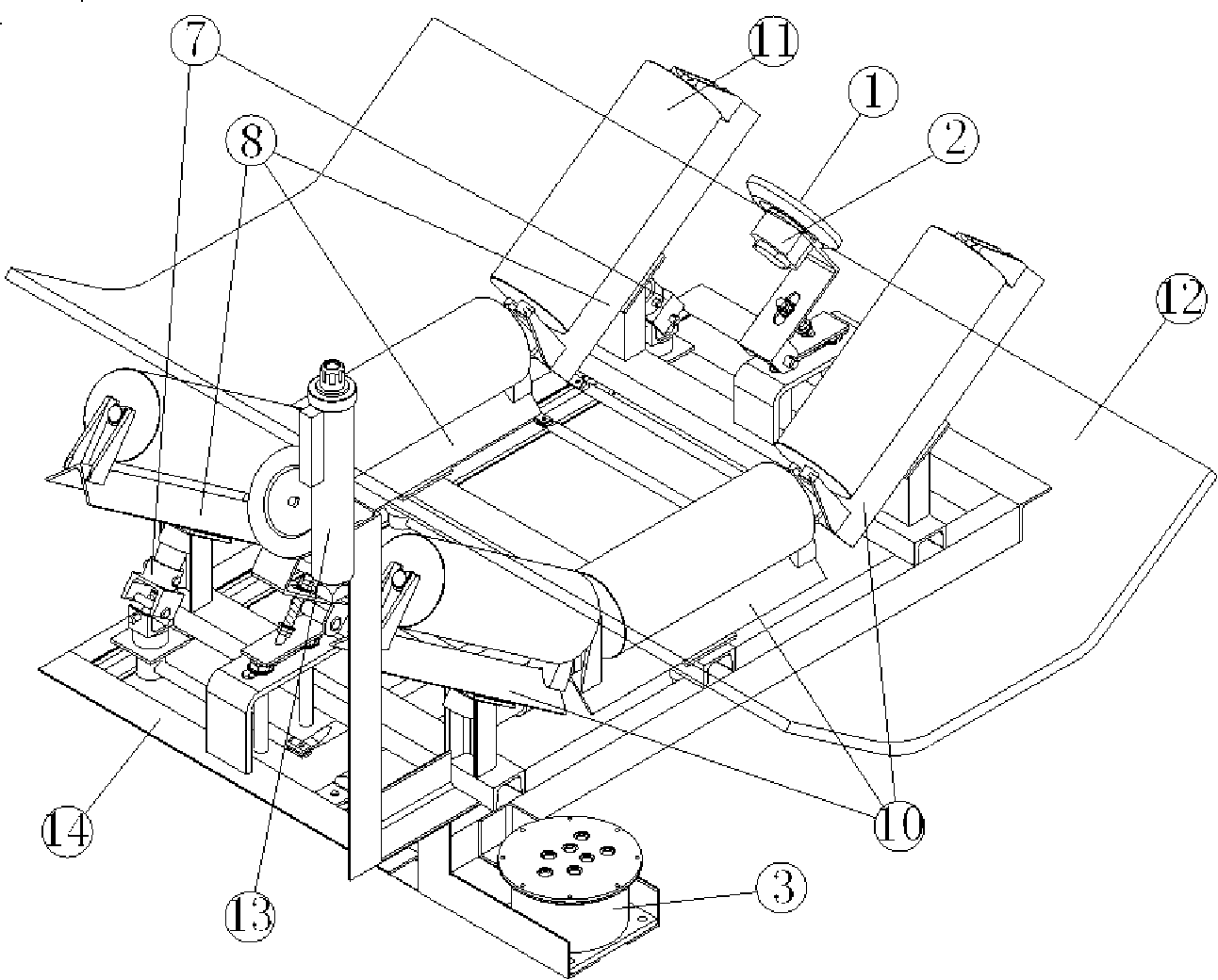 Passive hydraulic control linked error correcting machine