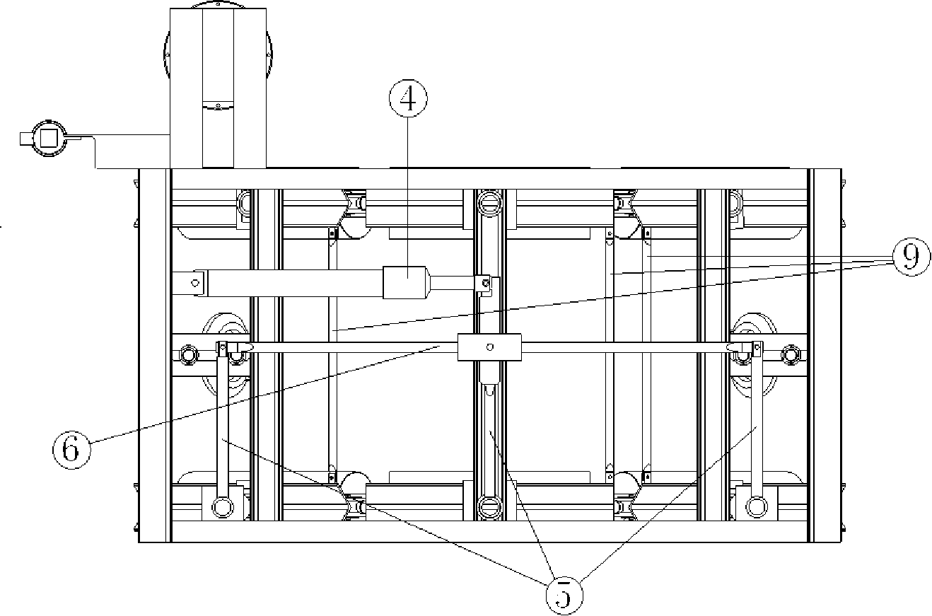 Passive hydraulic control linked error correcting machine