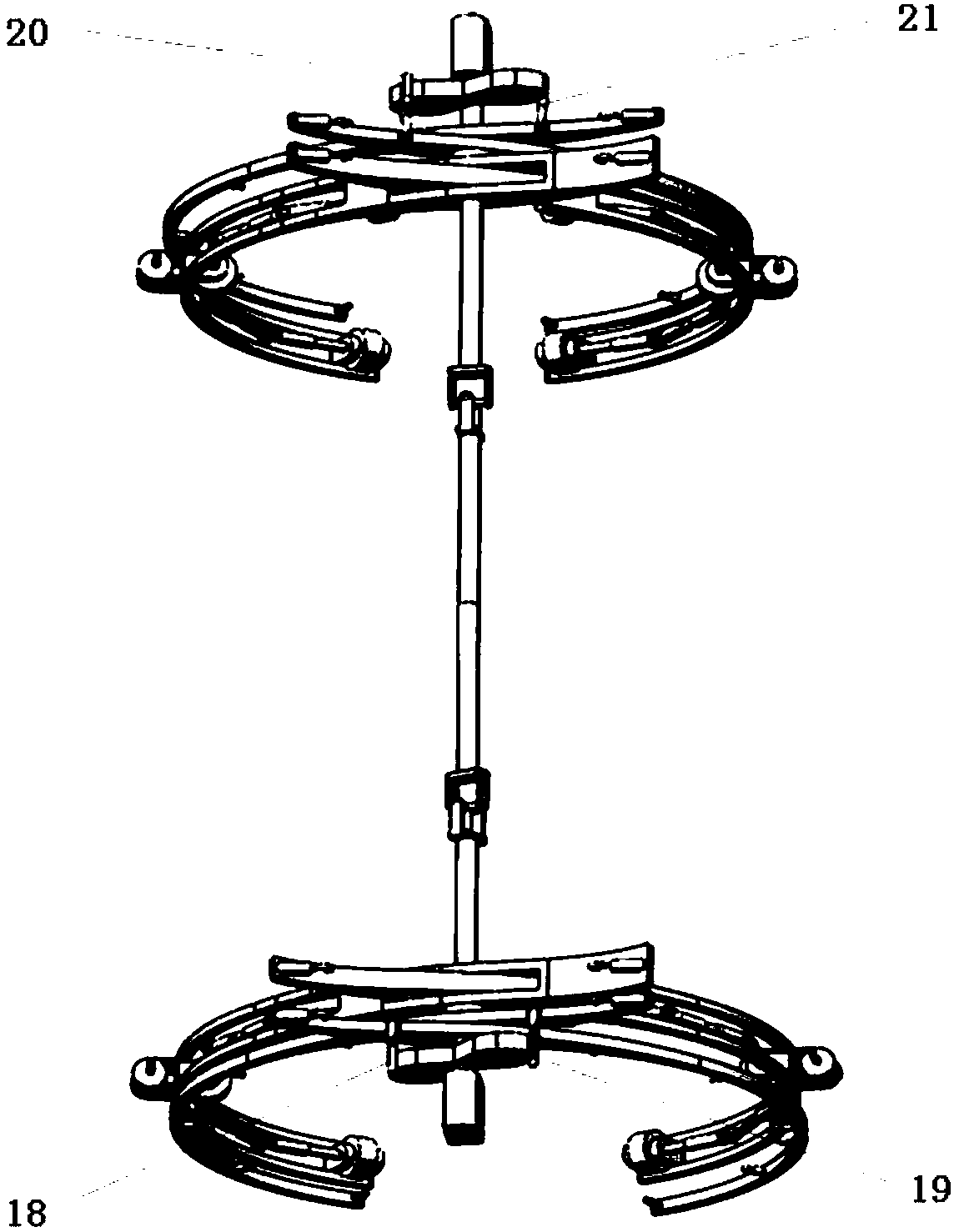 A dual-claw cross-obstacle direction self-adaptive detection robot outside the pipeline