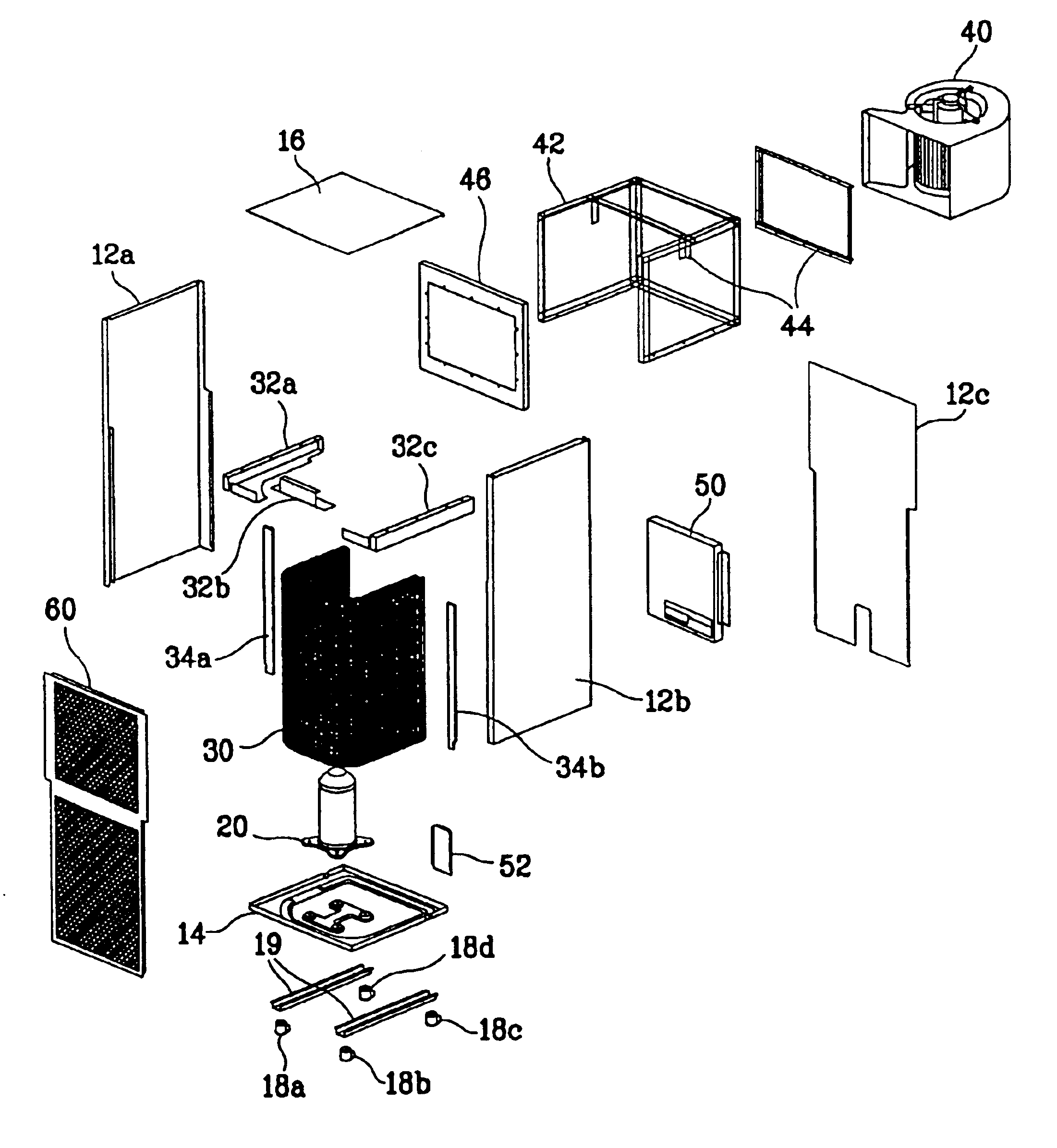 Front suction/discharge type outdoor unit for airconditioner