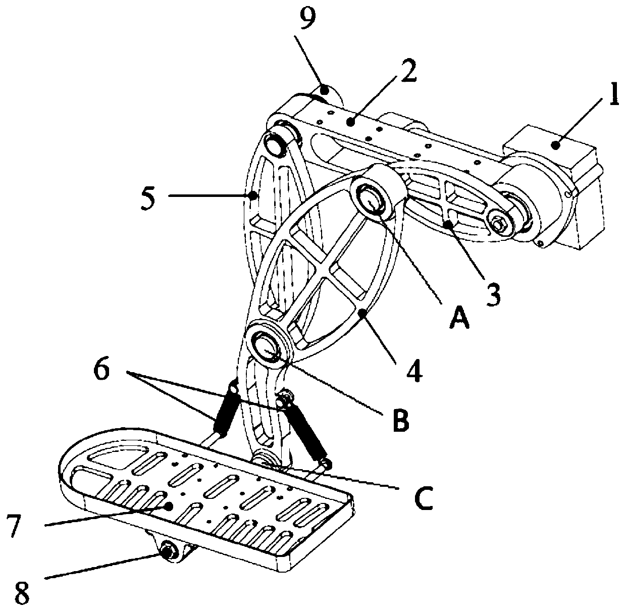 A four-link power-assisted walking mechanism