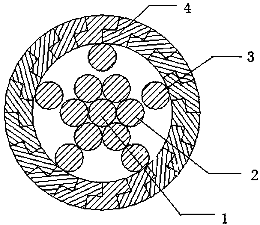 Aluminum alloy diameter-expanded wire for overhead transmission line