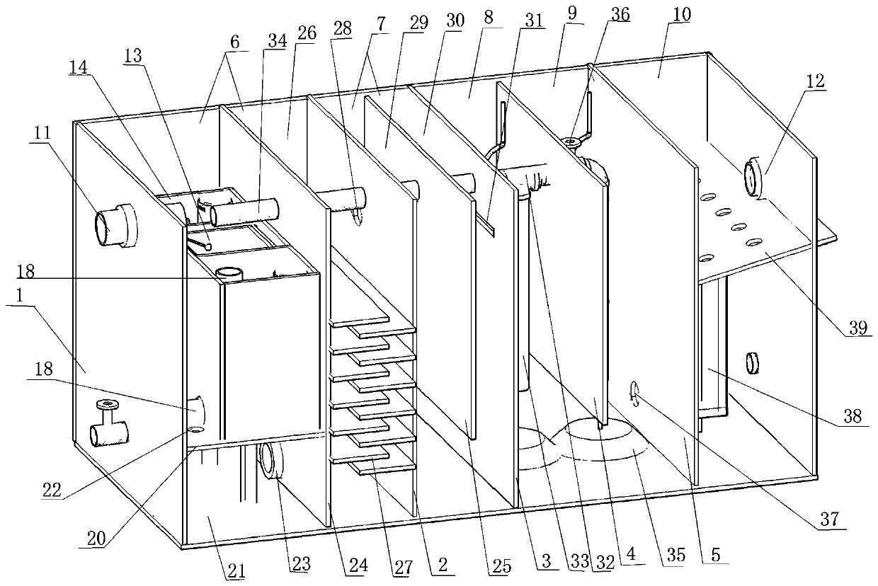 Purification tank using three-dimensional electrolysis and AAO process to treat decentralized sewage