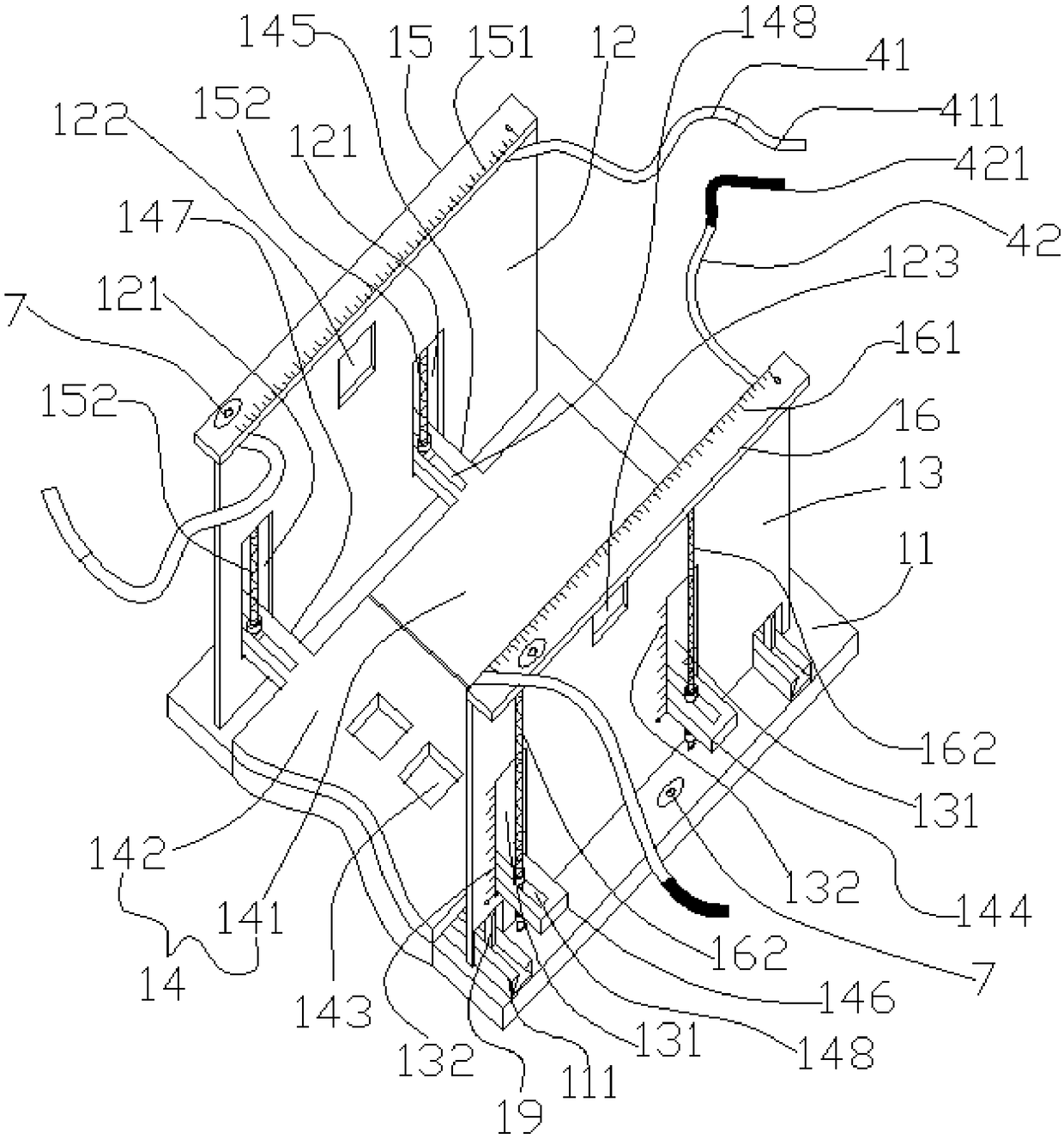 Accurate puncture positioning and supporting system for minimally invasive puncture for intracranial hematoma