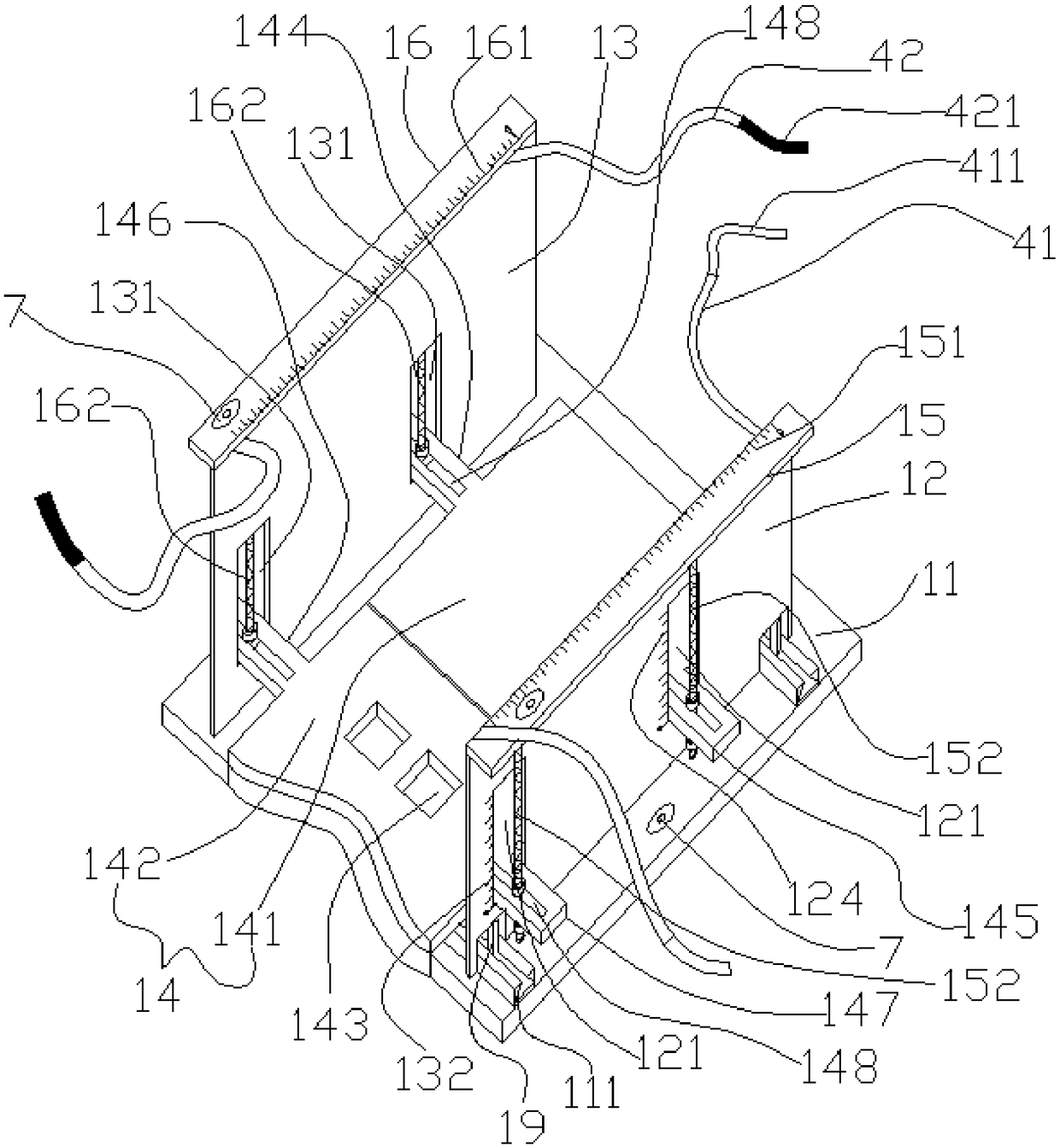 Accurate puncture positioning and supporting system for minimally invasive puncture for intracranial hematoma