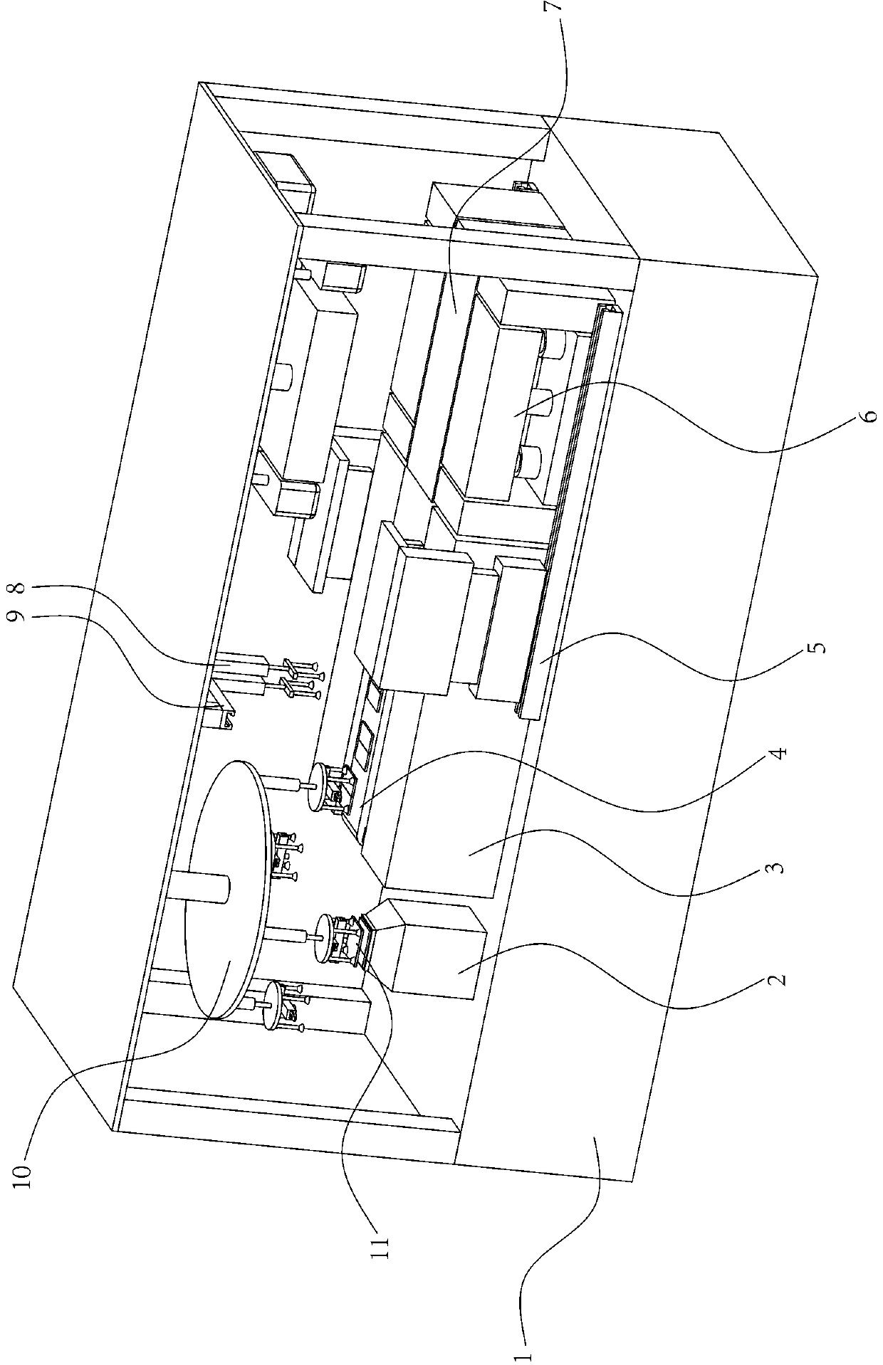 A stacked solar module string welding machine