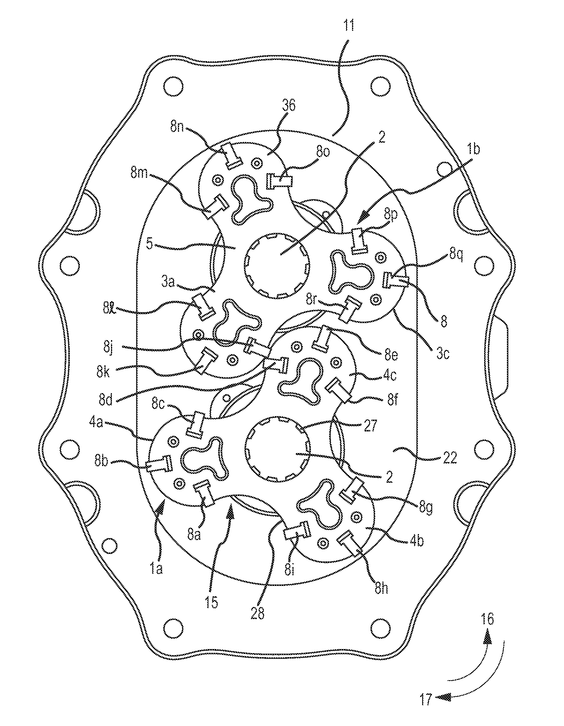 Rotary lobe pump with wiper blades