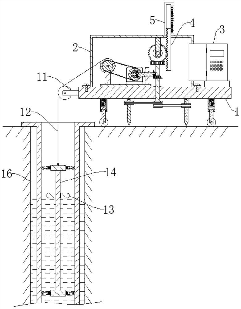 Following type magnetostrictive water level gauge for hydraulic engineering piezometric tube