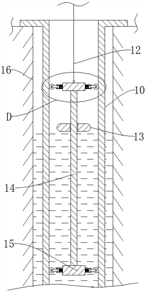 Following type magnetostrictive water level gauge for hydraulic engineering piezometric tube