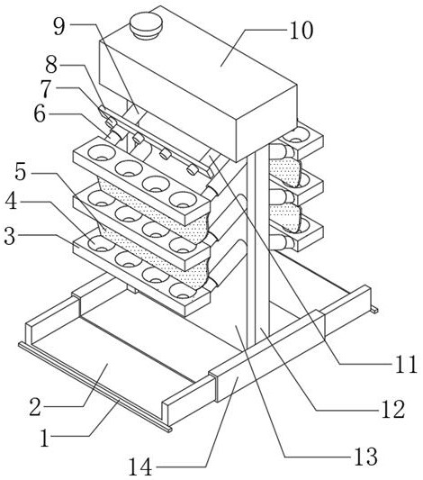 Seedling raising device for municipal garden construction